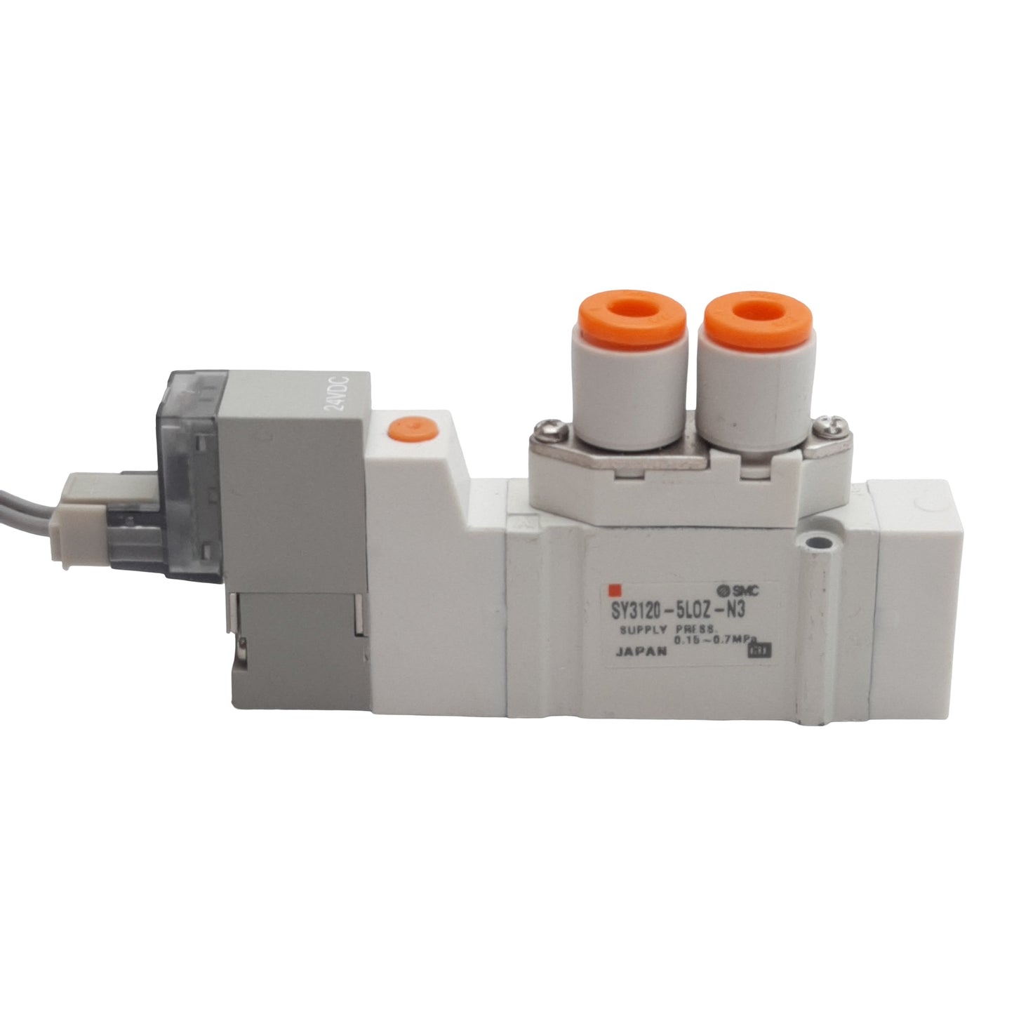 New SMC SY3120-5LOZ-N3 Solenoid Valve, 5/2-Way, 0.15-0.7MPa, M5, 24VDC Coil