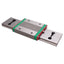 Used Hiwin MGW15H Linear Guide Assembly, 161mm Rail, 73.8x60mm Carriage, 8.93kN Load