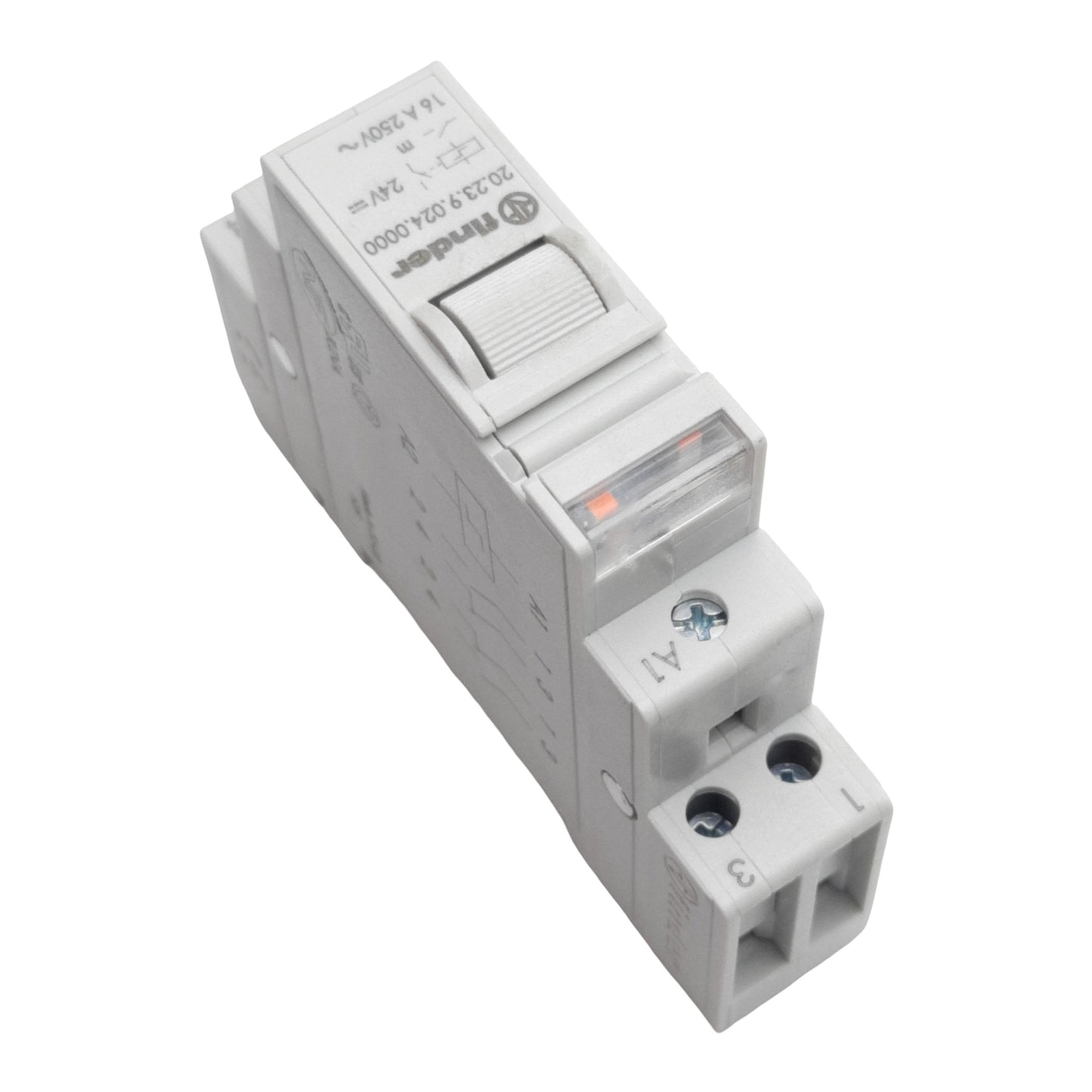 Used Finder 20.23.9.024.0000 Modular Step Relay, 1N.O+1N.C., 16A 250VAC, 24VDC Coil