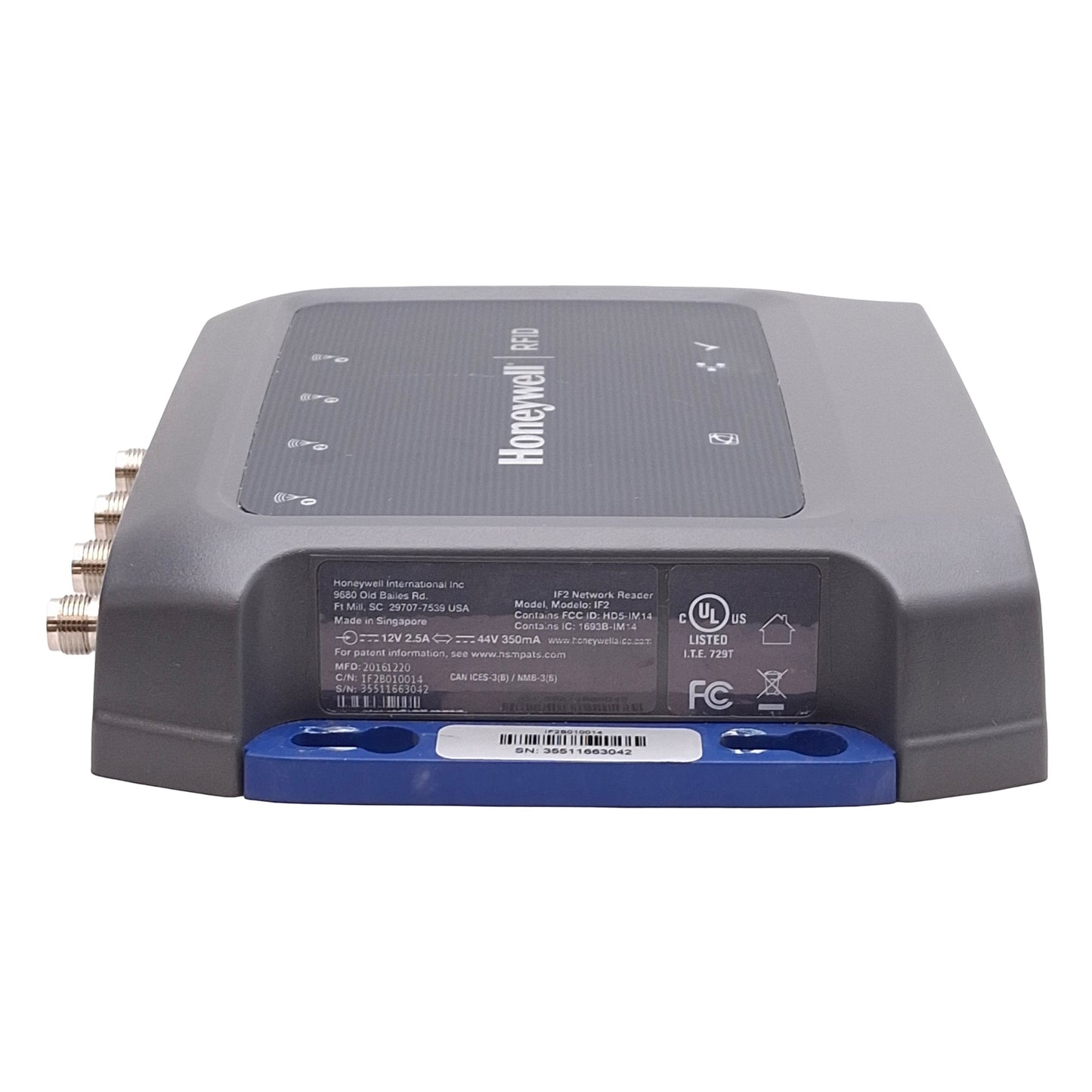 Used Honeywell IF2B010014 IF2B Fixed RFID Reader, 915MHz FCC, TNC Ports, 12VDC PoE