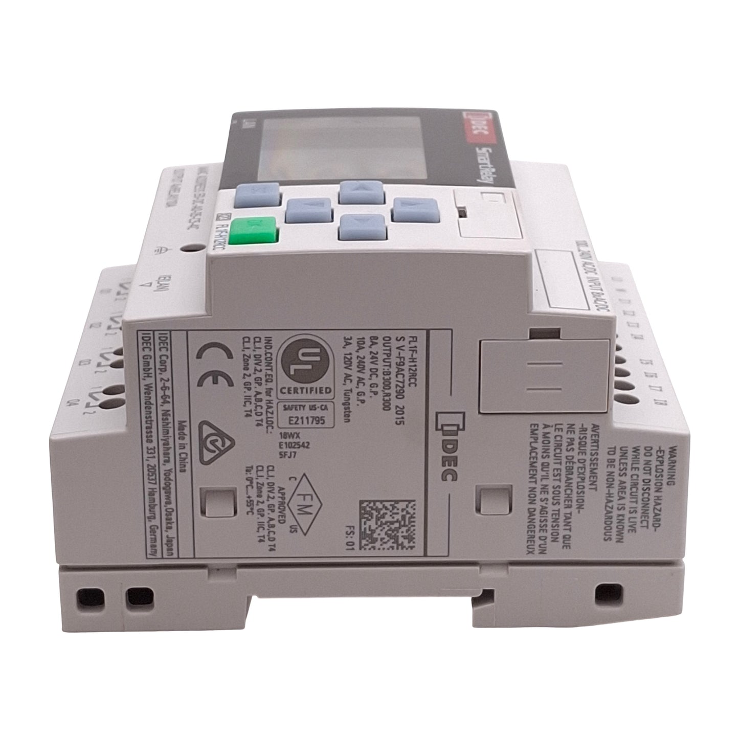 Used Idec FL1F-H12RCC SmartRelay PLC Base Module, 8-Input, 4-Output, 100-240VAC/DC
