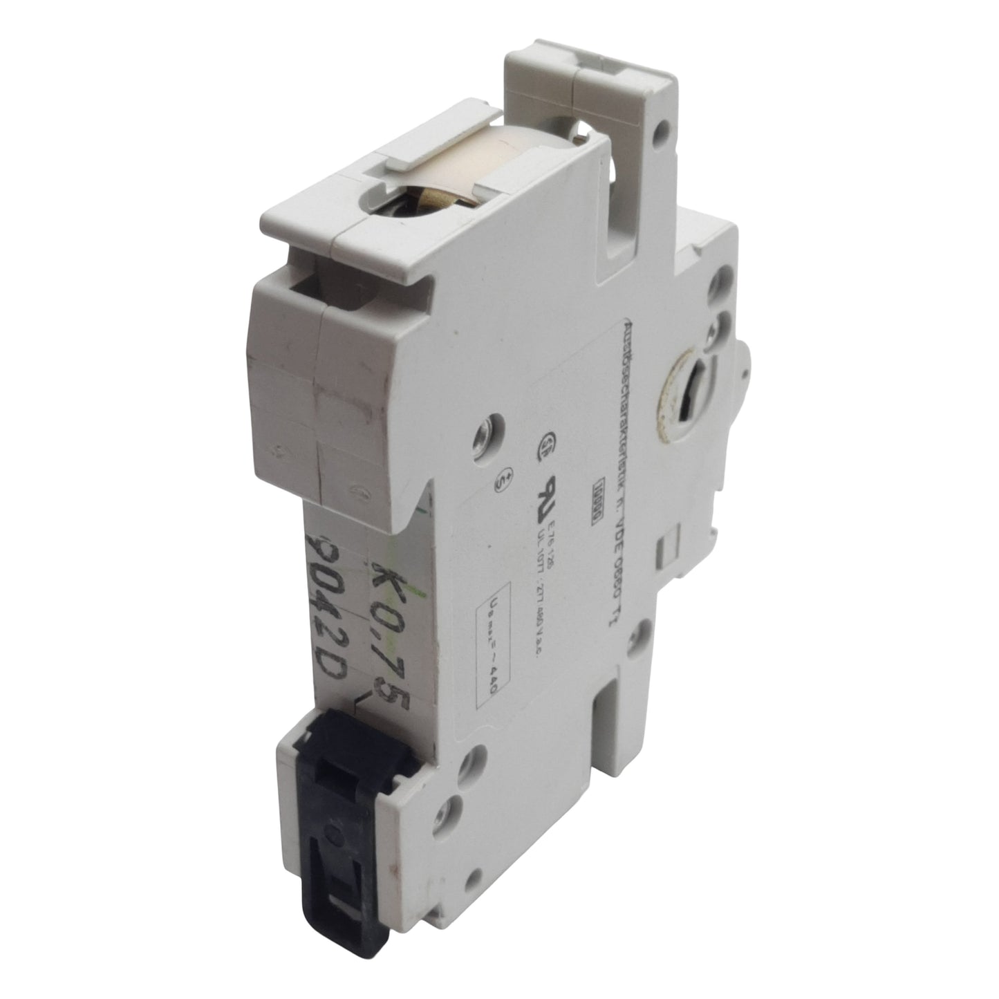 Used ABB S281-K0.75 Circuit Breaker, 1-Pole, 0.75A 240/415VAC, K-Curve, DIN Rail