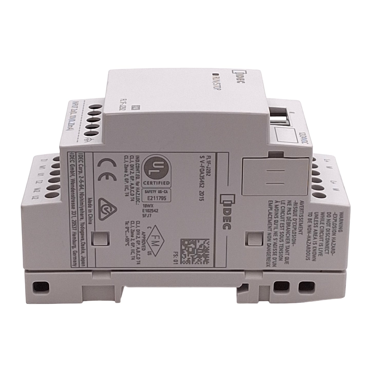 Used Idec FL1F-J2B2 PLC Expansion Module, 2 Analog Inputs 0-10V 0-20mA, 12/24VDC