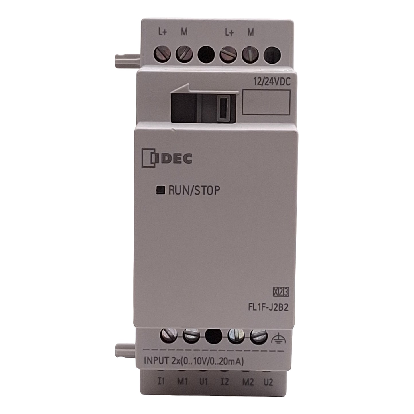 Used Idec FL1F-J2B2 PLC Expansion Module, 2 Analog Inputs 0-10V 0-20mA, 12/24VDC