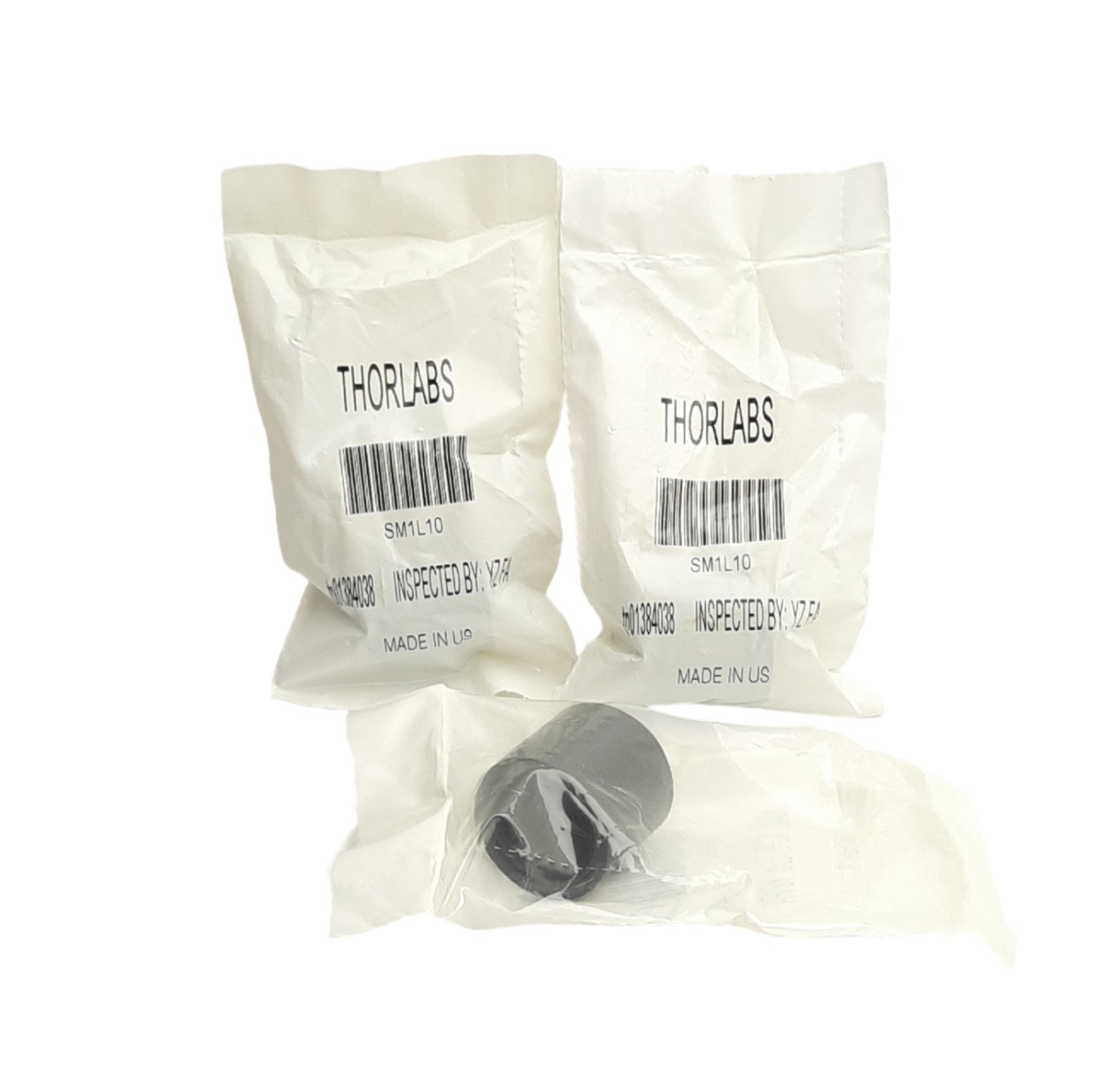 Used Lot of 3 Thorlabs SM1L10 Optical Lens Tube, 1.00in Thread Length, SM1 Thread