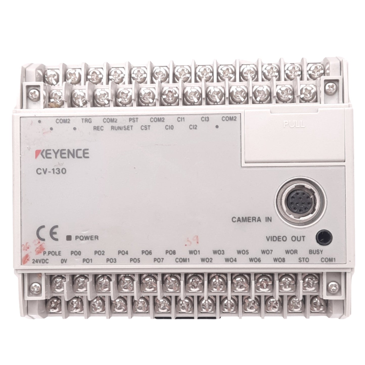 Used Keyence CV-130 Machine Vision System Camera Controller for CV-X Series, 24VDC