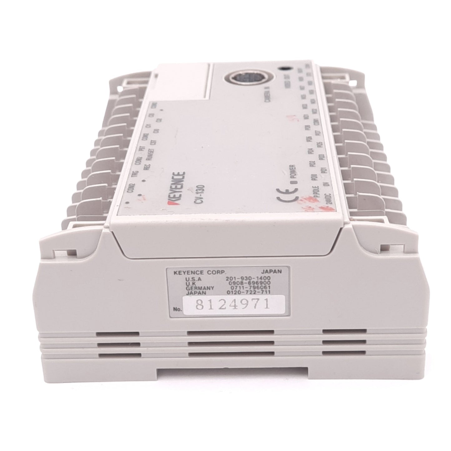 Used Keyence CV-130 Machine Vision System Camera Controller for CV-X Series, 24VDC
