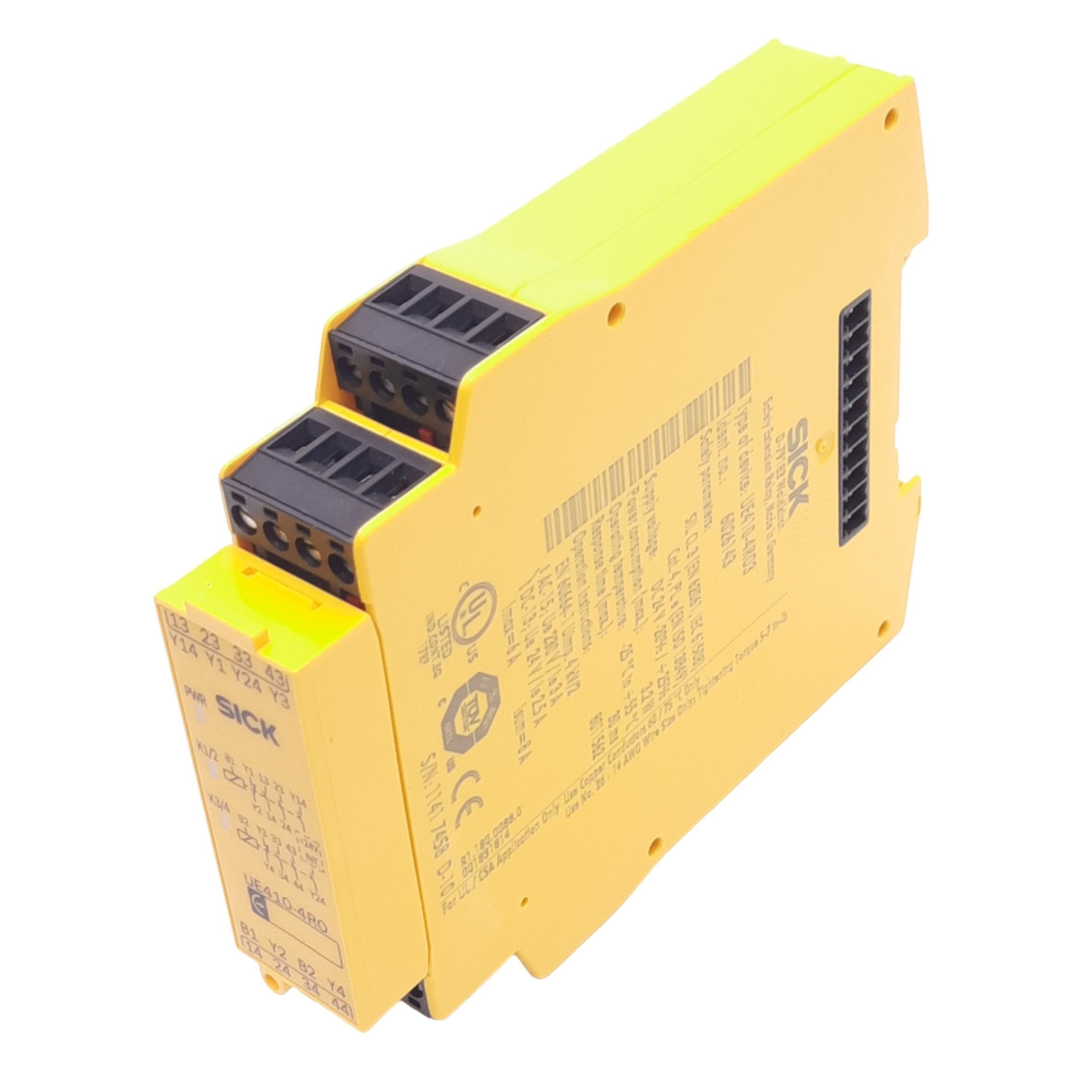 Sick UE410-4RO3 Safety Relay, 4NO Out, 24VDC In, 250VAC 6A Max, DIN Ra ...