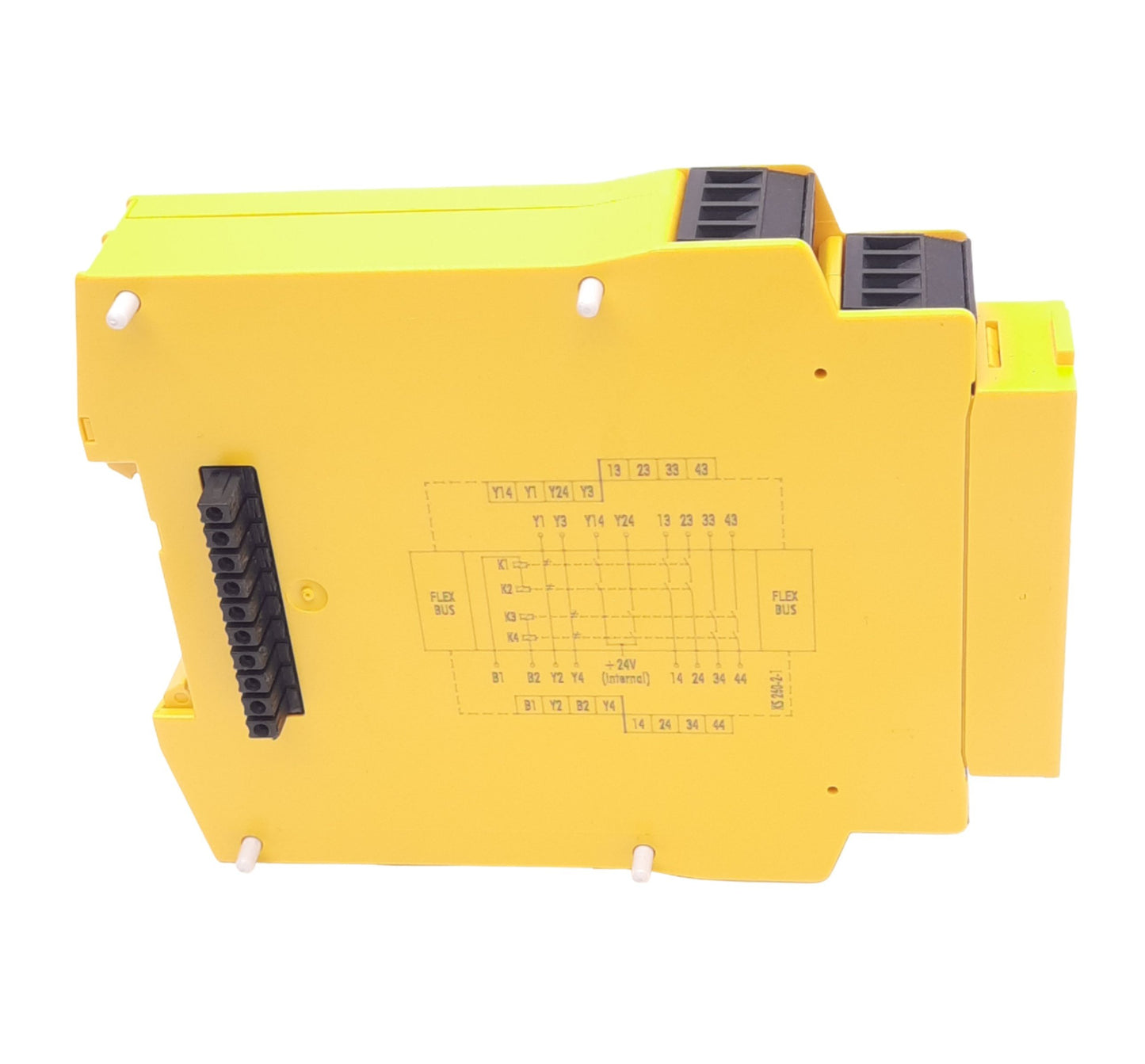 Used Sick UE410-4RO3 Safety Relay, 4NO Out, 24VDC In, 250VAC 6A Max, DIN Rail
