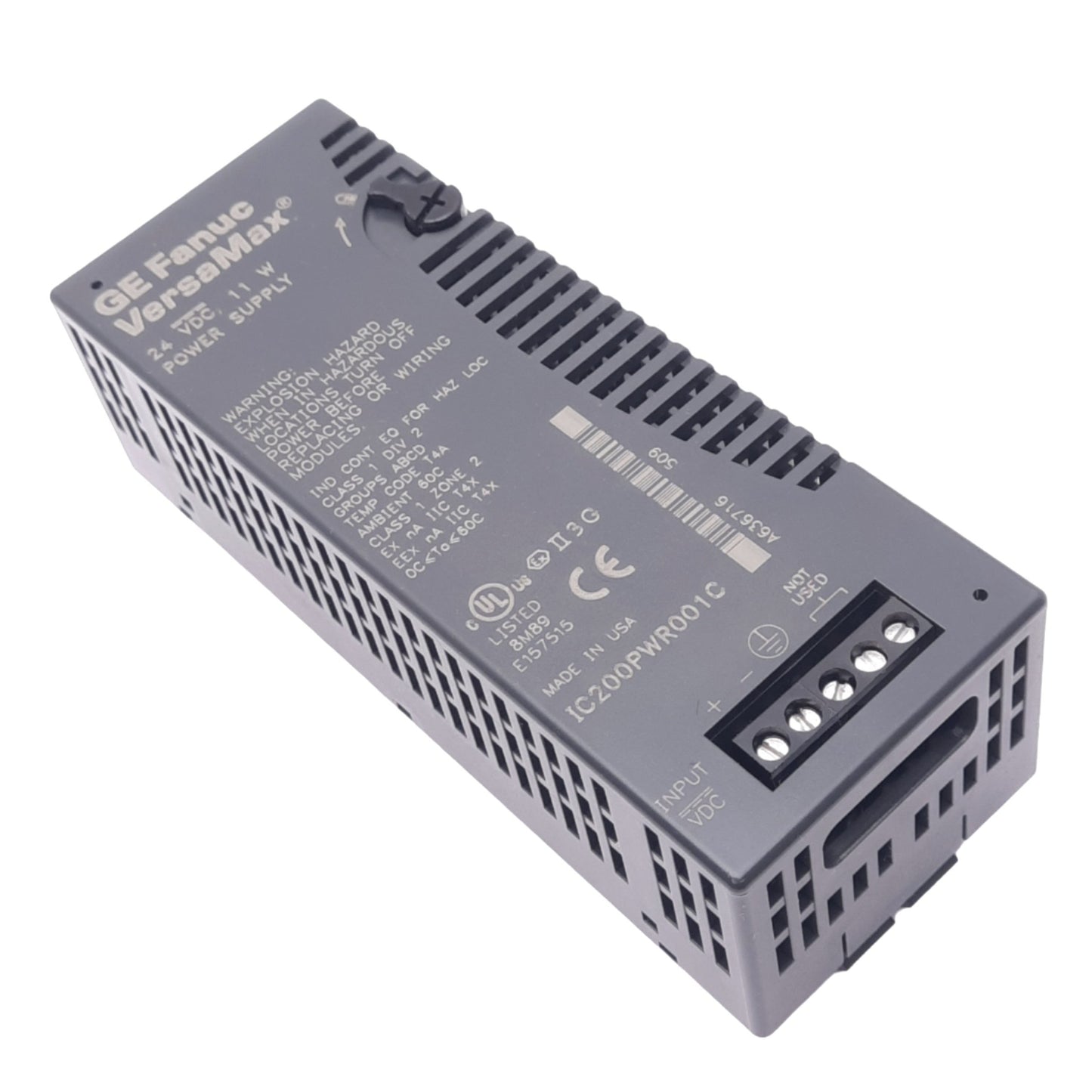 New – Open box GE Fanuc IC200PWR001C VersaMax Power Supply, 24VDC In, 3.3/5VDC Out, 11W Max