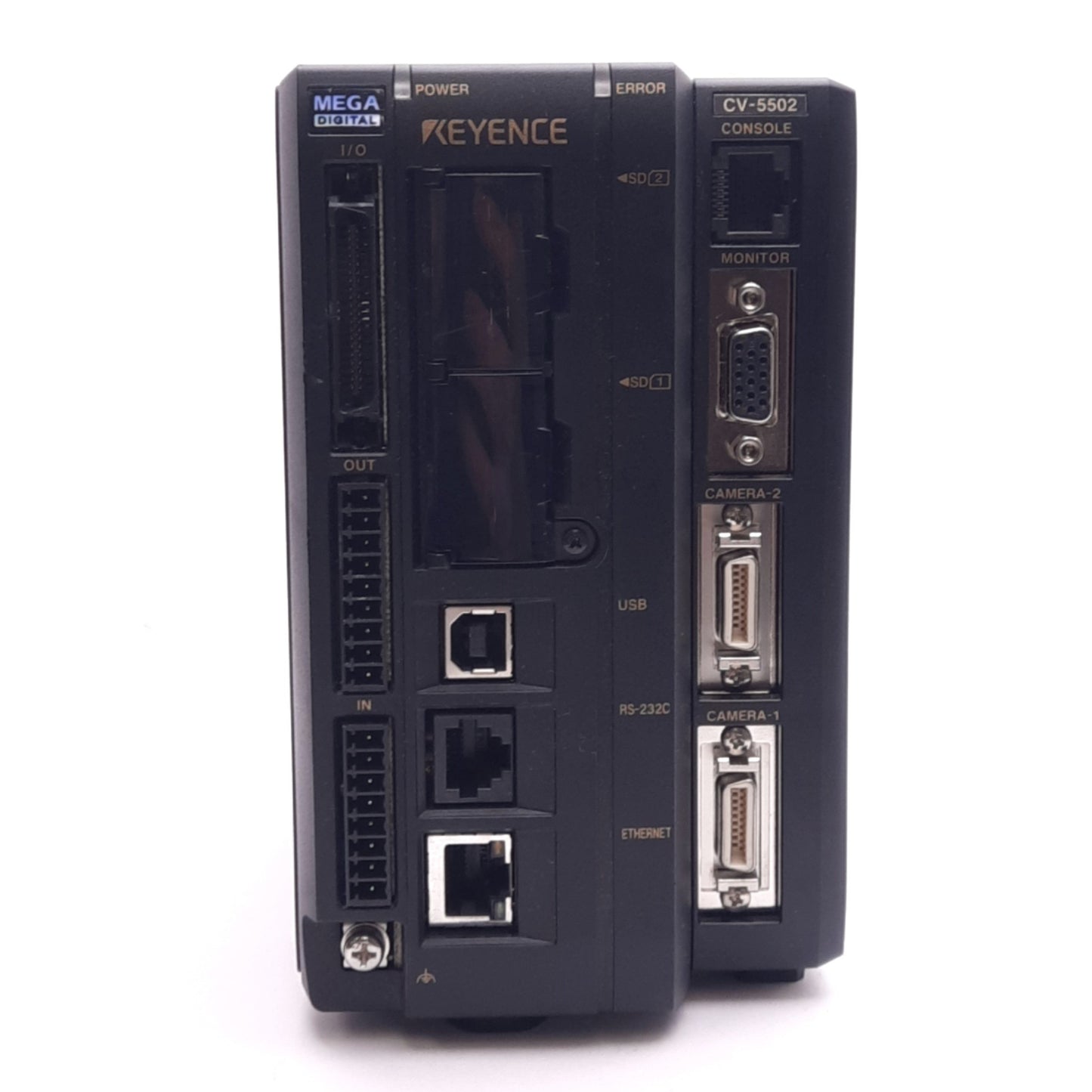Used Keyence CV-5502 MEGA Digital Image Sensor/Controller, 4-Camera Max, 24VDC