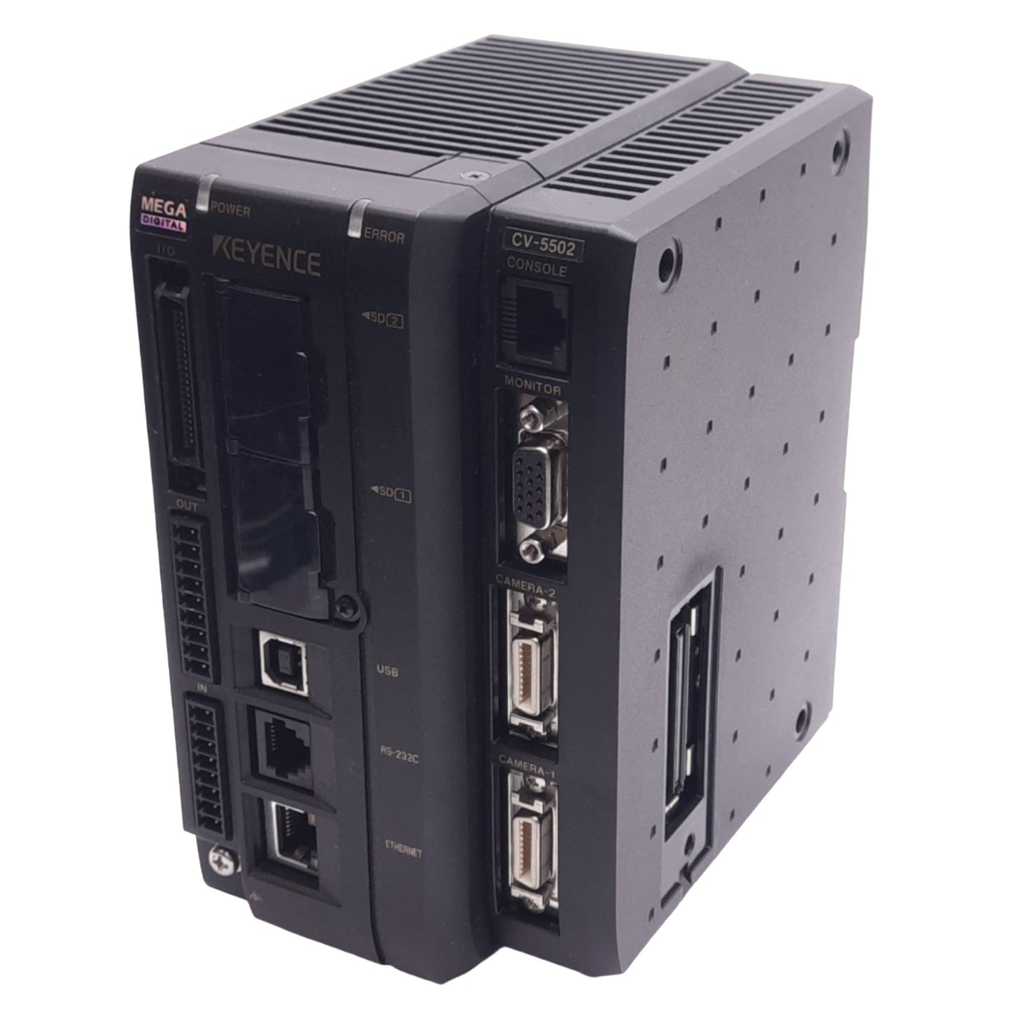 Used Keyence CV-5502 MEGA Digital Image Sensor/Controller, 4-Camera Max, 24VDC