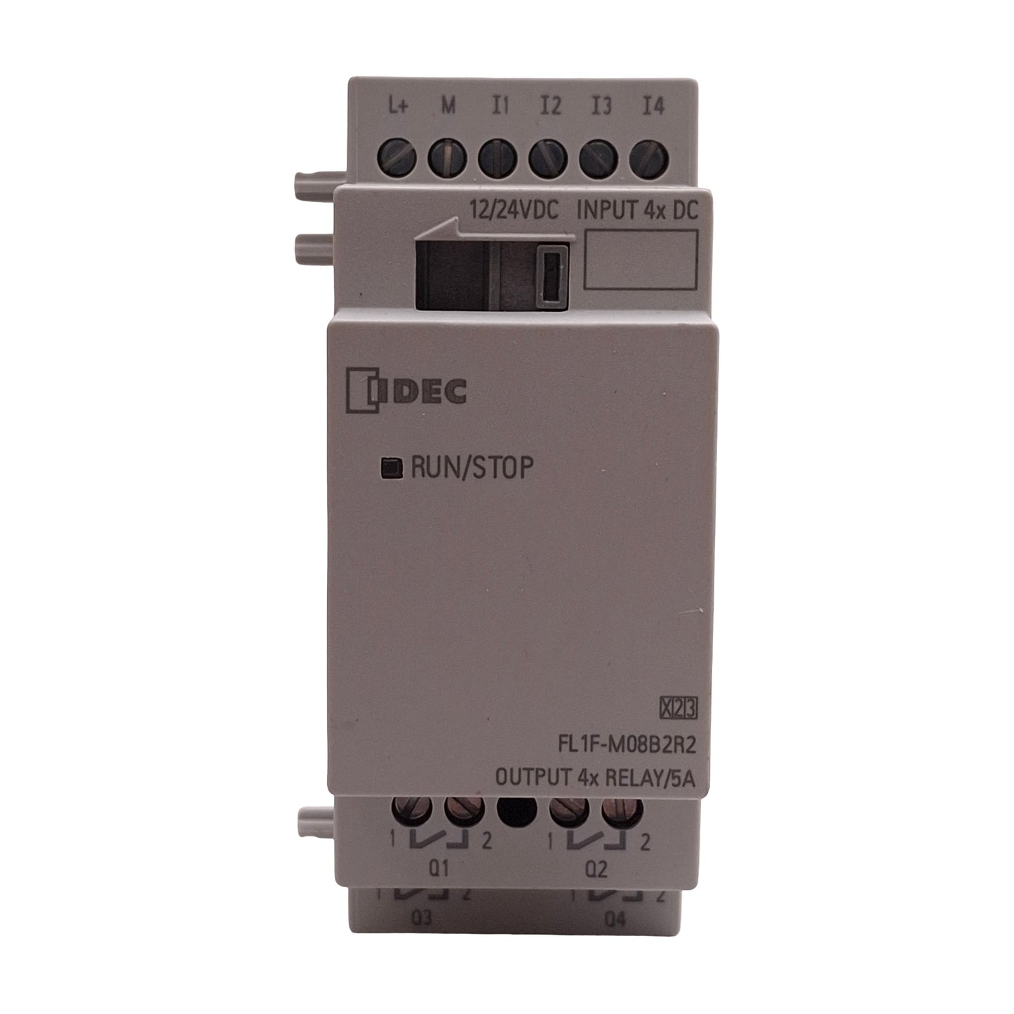 Used Idec FL1F-M08B2R2 PLC Expansion Module, 4 Inputs, 4 Relay Outputs, 12/24VDC