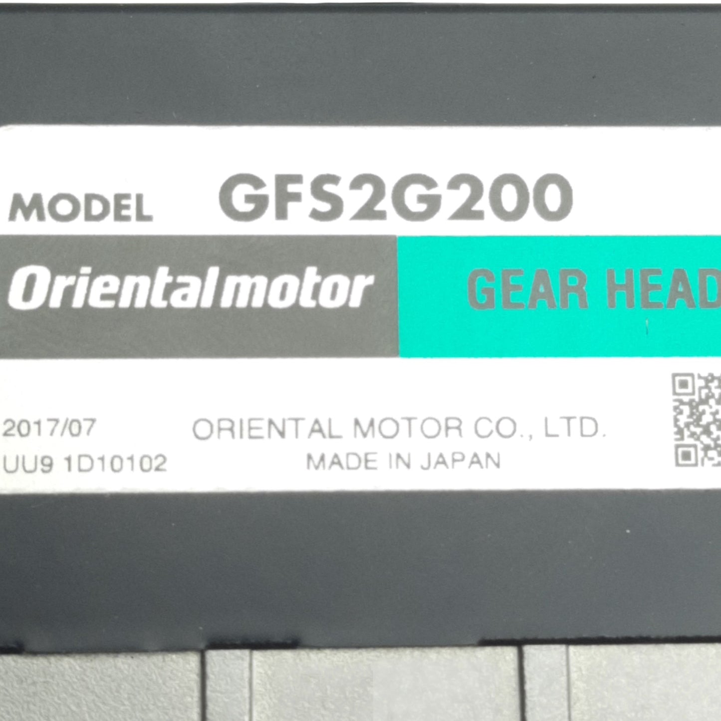 Used Oriental Motor GFS2G2000 Gearhead Parallel Shaft 200:1, ø10mm, 2.36in Frame