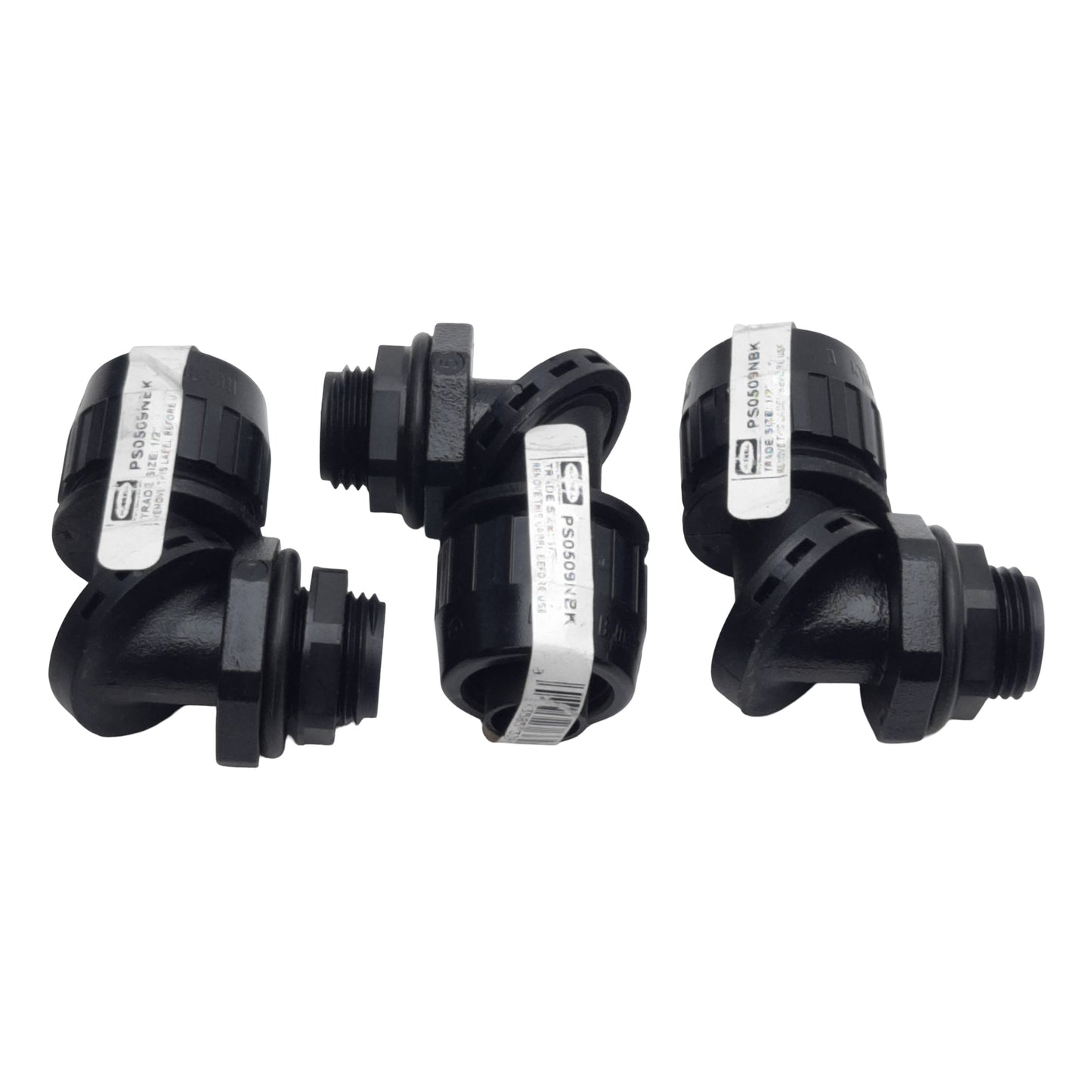 New Lot of 3 Hubbell PS0509NBK SwivelLok Multi-Position Fitting 1/2" NPT x 1/2" Tube