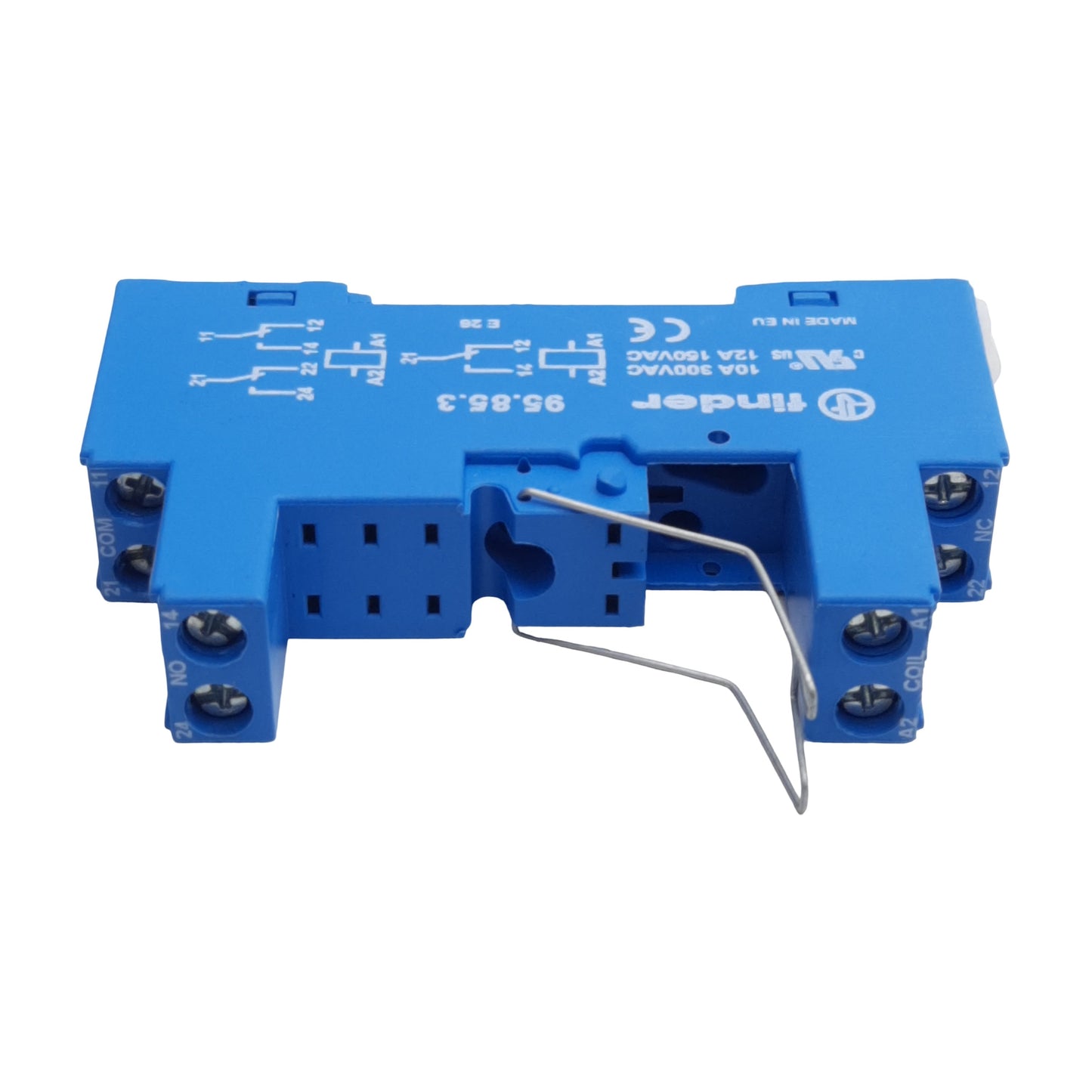 Used Lot of 5 Finder 95.85.3 Screw Terminal Socket, 10A 300VAC, DIN Rail, Series 40