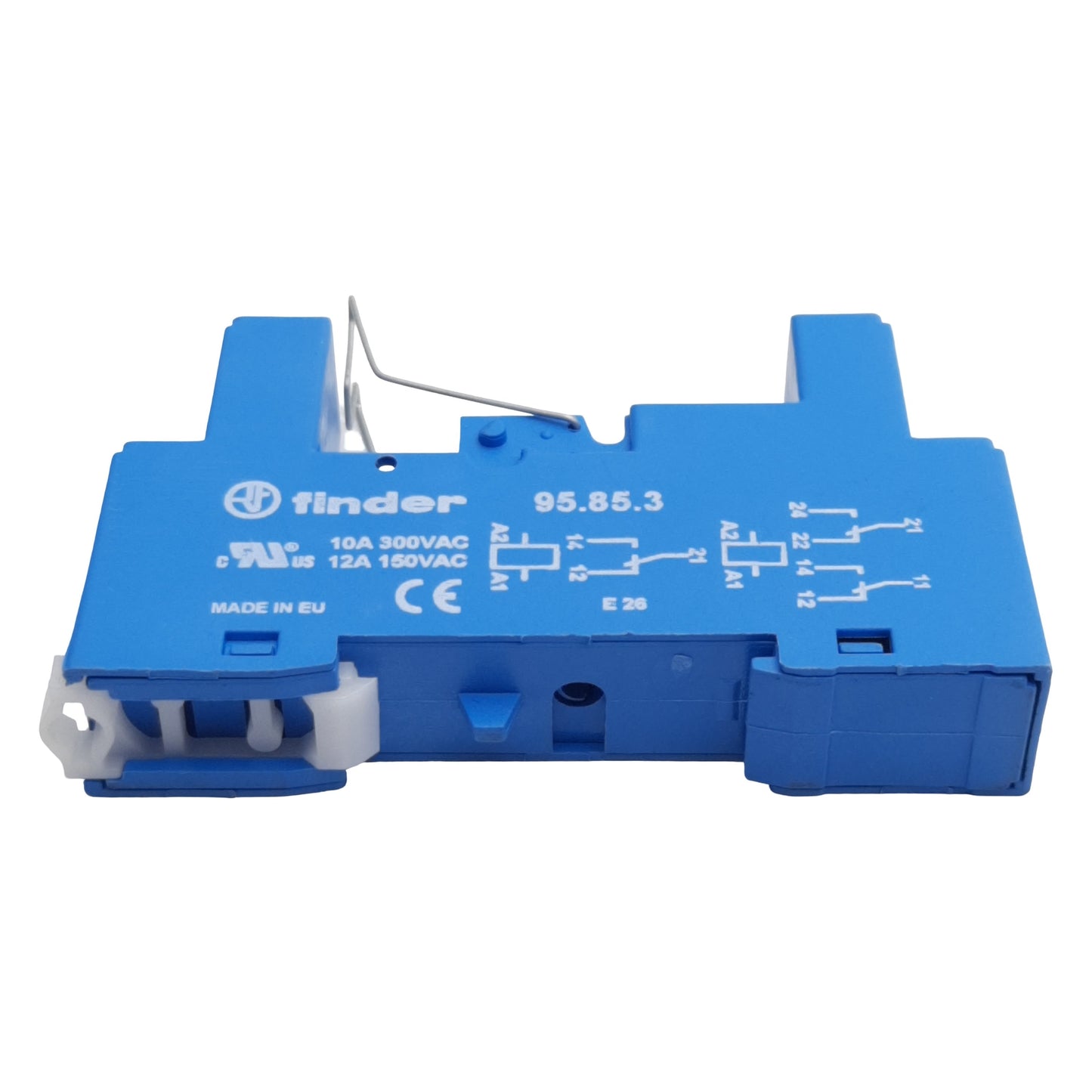 Used Lot of 5 Finder 95.85.3 Screw Terminal Socket, 10A 300VAC, DIN Rail, Series 40