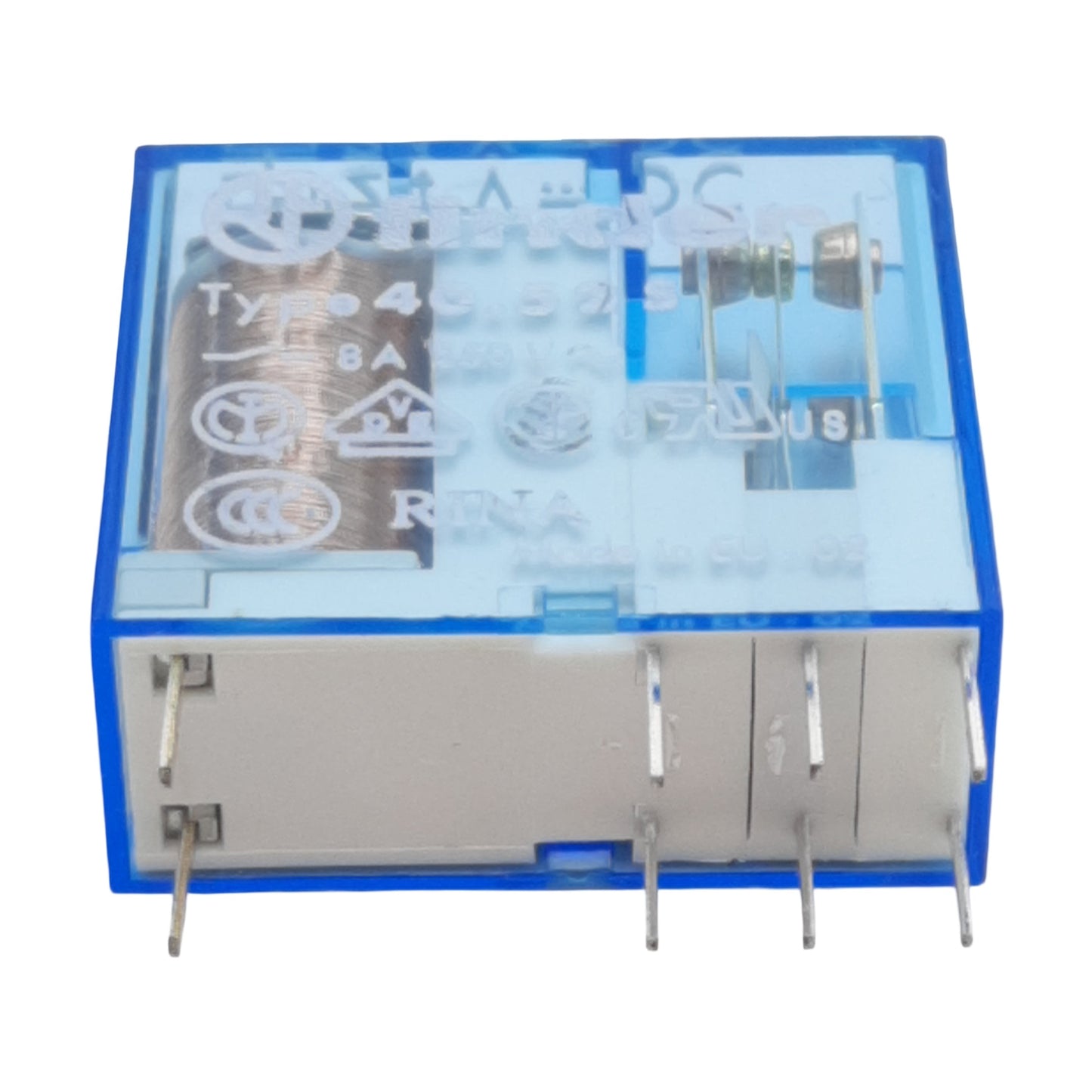 Used Lot of 5 Finder 40.52S Miniature Ice Cube Relay, DPDT, 8A 250VAC, 24VDC Coil