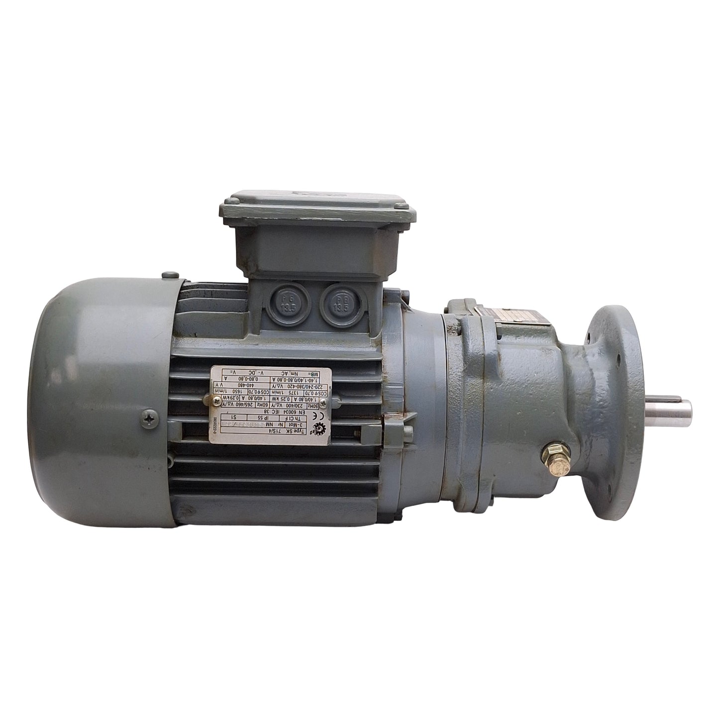 Used Nord SK 0NF-71S/4 Gearmotor, 2.27:1, 0.29kW 3-Phase 265/460VAC 60Hz, ø16mm Shaft