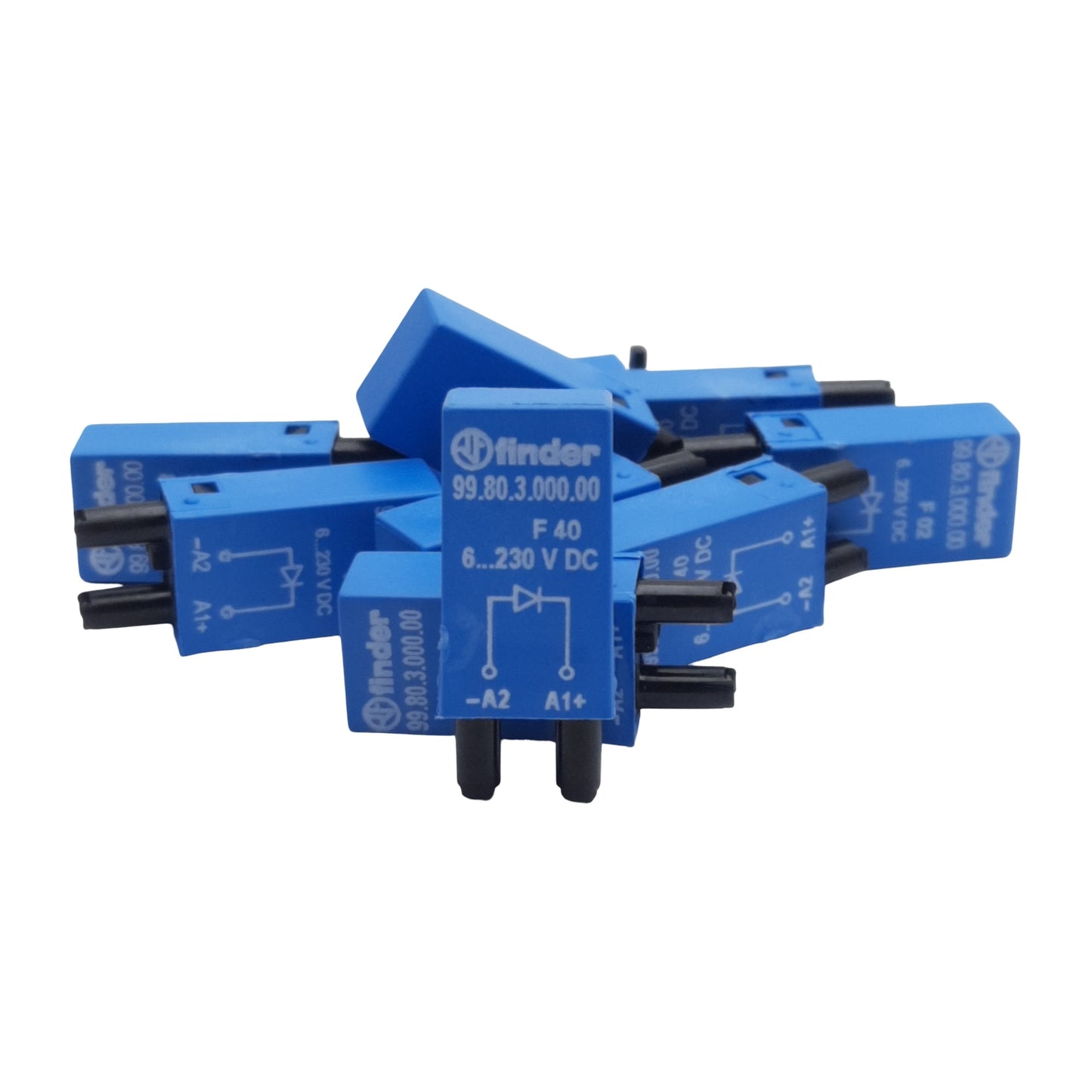 Used Lot of 10 Finder 99.80.3.000.00 Relay Interface Module, 6-230VDC, Plug-In