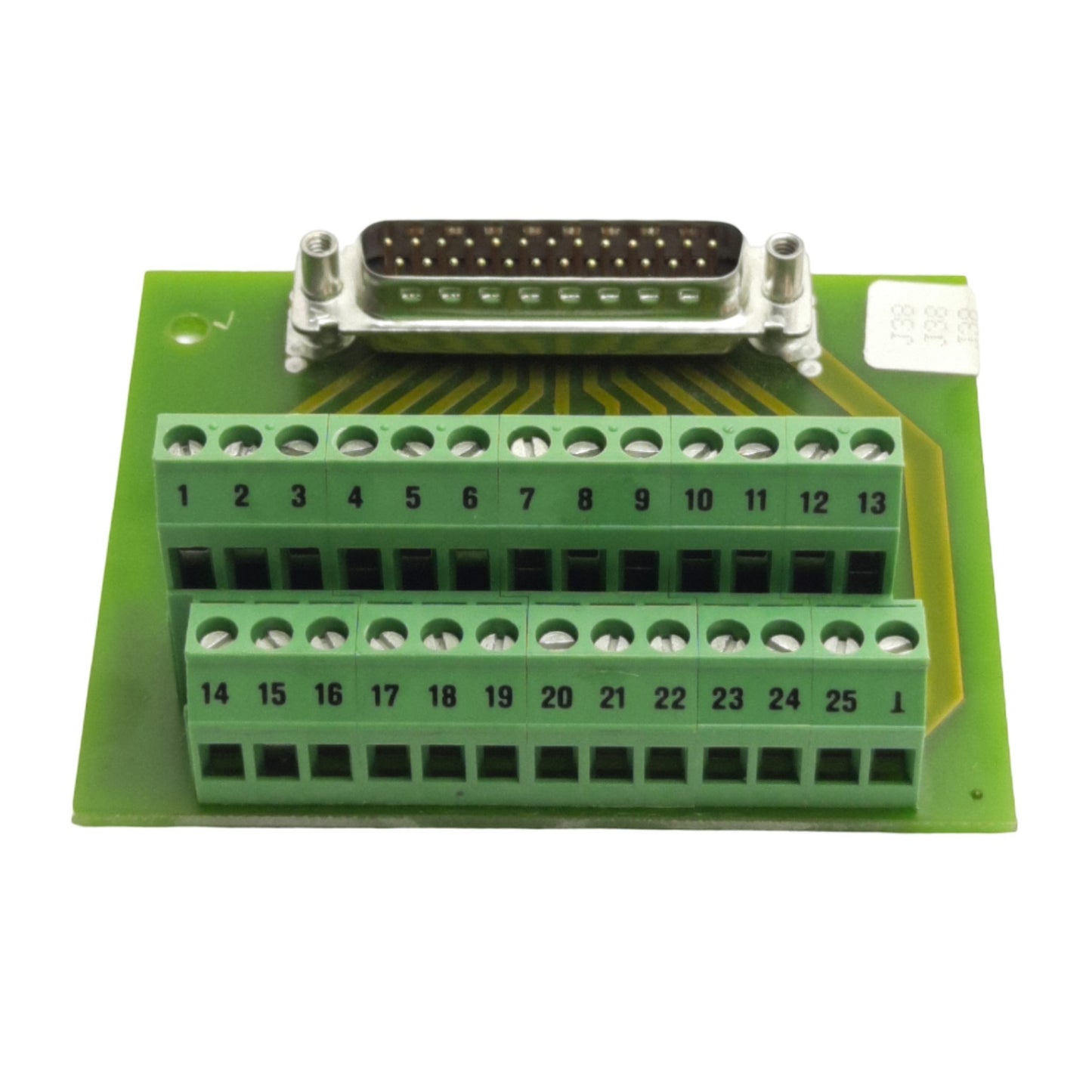 Used Phoenix Contact 9102093A D-Sub Breakout Board, DB25M to Screw Terminals