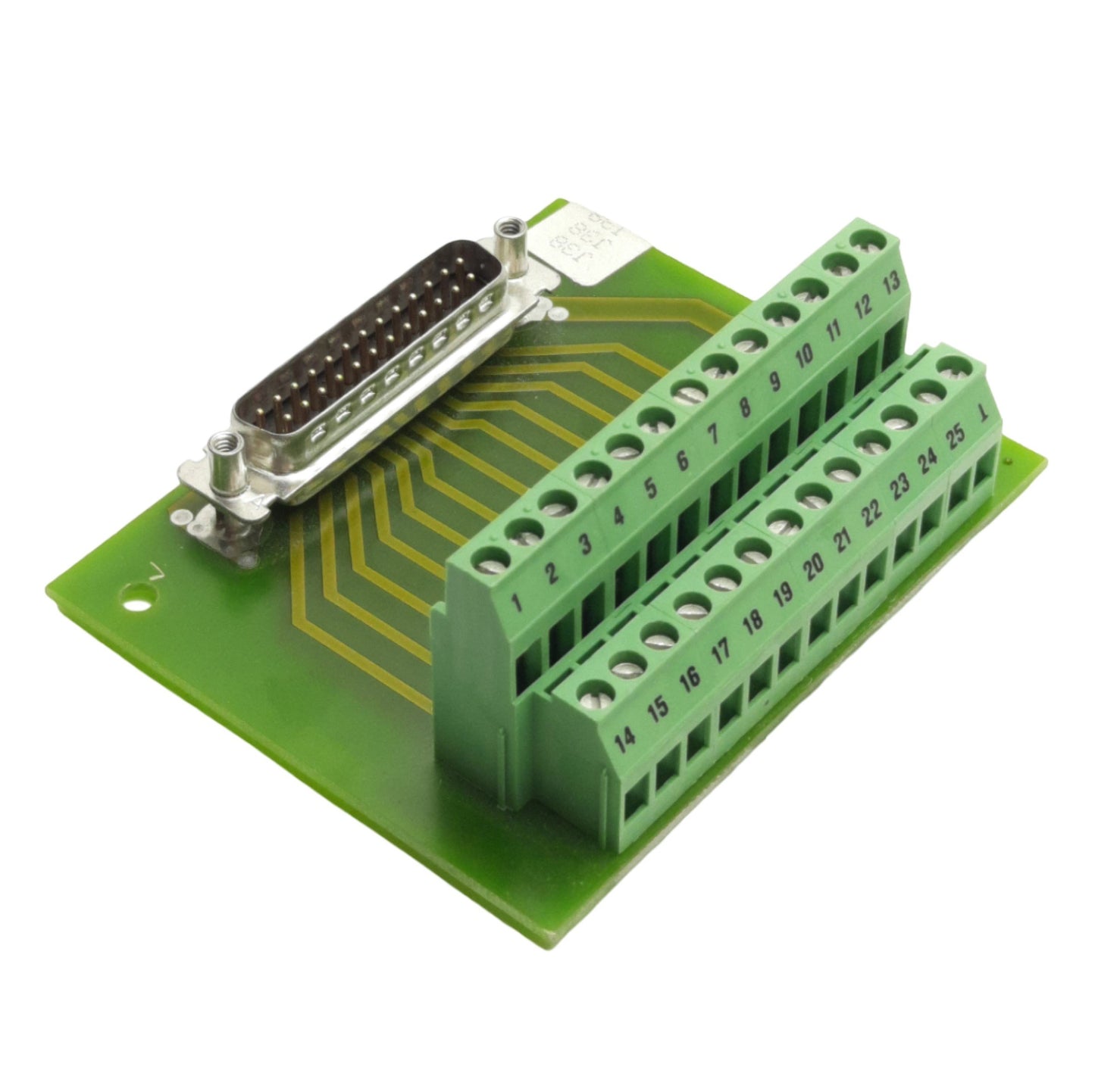 Used Phoenix Contact 9102093A D-Sub Breakout Board, DB25M to Screw Terminals