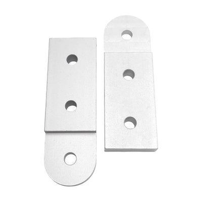 Used Lot of 2 80/20 40-4390 Recessed Straight Pivot Plate 40 Series, 120mm L x 40mm W