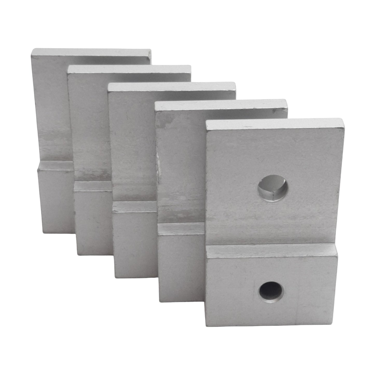 Used Lot of 5 80-20 4521 Straight Transition Flat Plate w/ Flush Offset, 10-15 Series