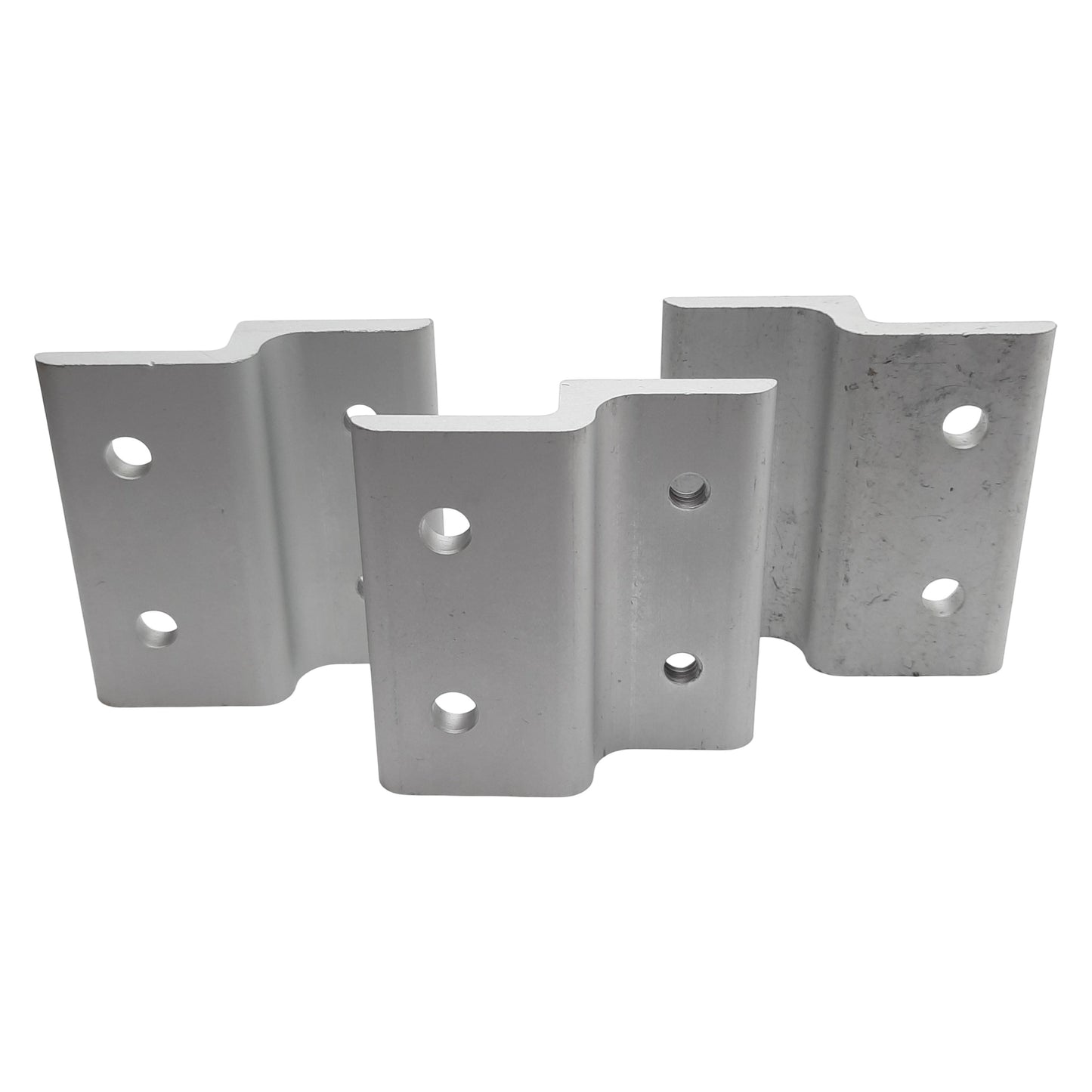 Used Lot of 3 80/20 2433 Single Arm Wide Panel Retainer, 15 Series, 2.879in L x 3in W