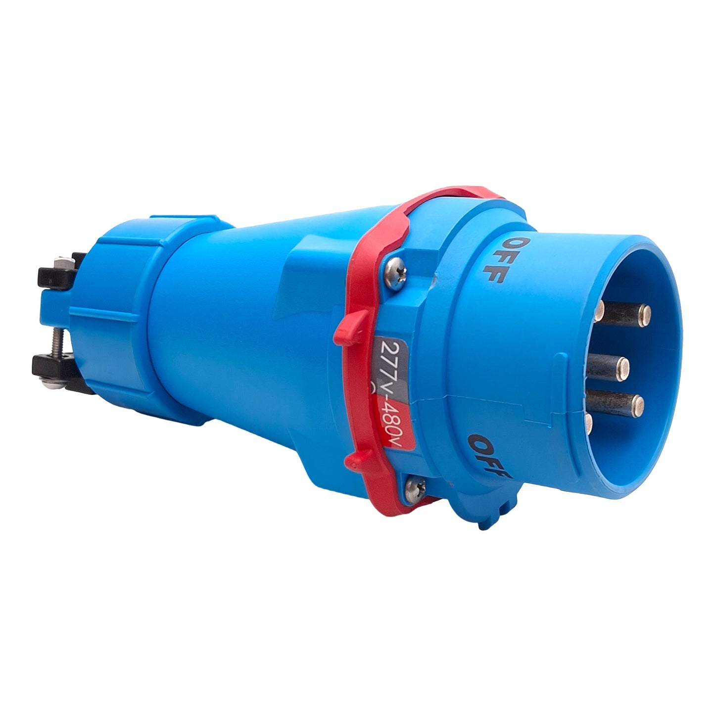 Used Meltric 63-68047 713P0S20 DSN60 Inlet/Plug, 3P+N+G, 3Ø 480Y/277VAC 60A, 20/5HP