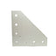 Used Lot of 2 80/20 4352 15 Series Angled Square Flat Plates, 90 Degree, 7-Hole