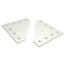 Used Lot of 2 80/20 4352 15 Series Angled Square Flat Plates, 90 Degree, 7-Hole