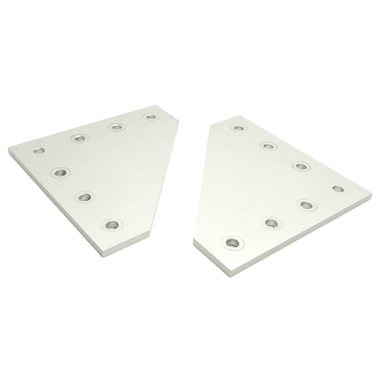 Used Lot of 2 80/20 4352 15 Series Angled Square Flat Plates, 90 Degree, 7-Hole