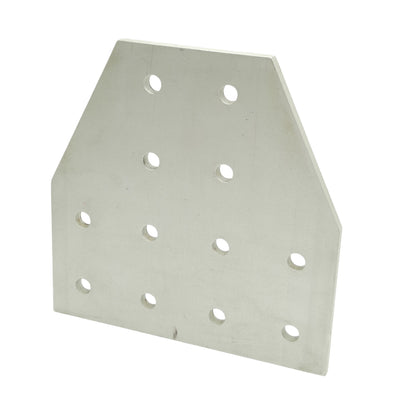 Used 80/20 4325 Tee Flat Plate, 15 Series, 12-Holes, 6.00in x 6.00in x 0.250in