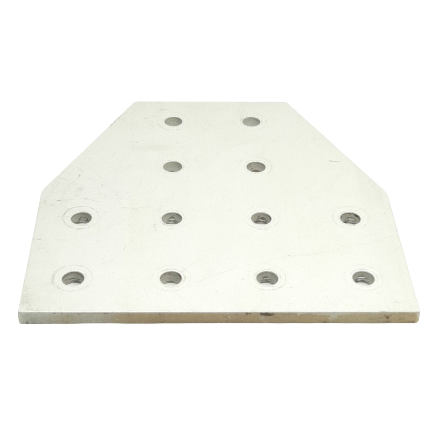 Used 80/20 4325 Tee Flat Plate, 15 Series, 12-Holes, 6.00in x 6.00in x 0.250in