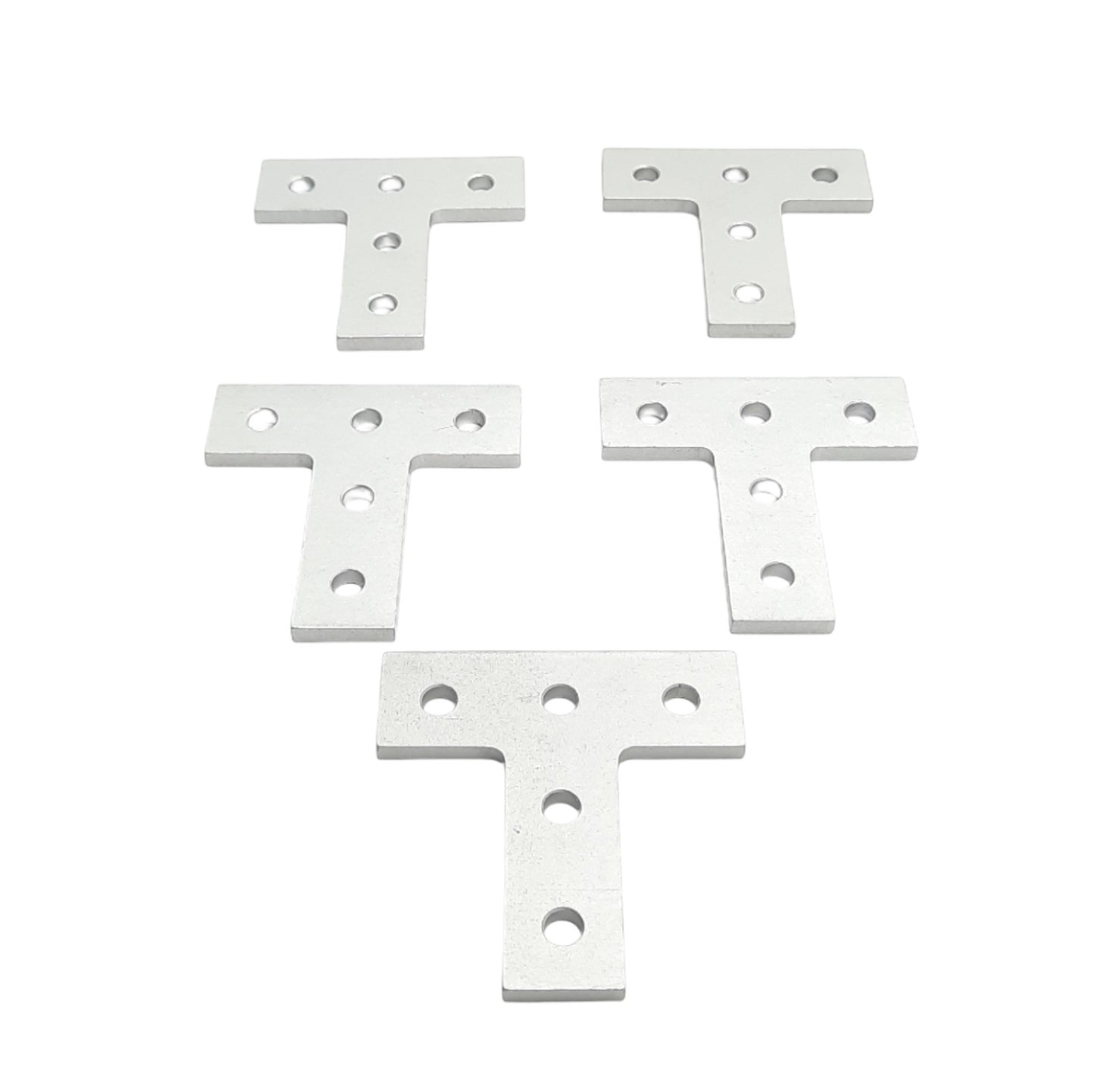 Used Lot of 5 80/20 20-9080 "T" Flat Plates, 20 Series, 60mm x 60mm x 4mm