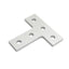 Used Lot of 5 80/20 20-9080 "T" Flat Plates, 20 Series, 60mm x 60mm x 4mm