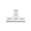 Used Lot of 5 80/20 20-9080 "T" Flat Plates, 20 Series, 60mm x 60mm x 4mm