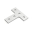 Used Lot of 5 80/20 20-9080 "T" Flat Plates, 20 Series, 60mm x 60mm x 4mm