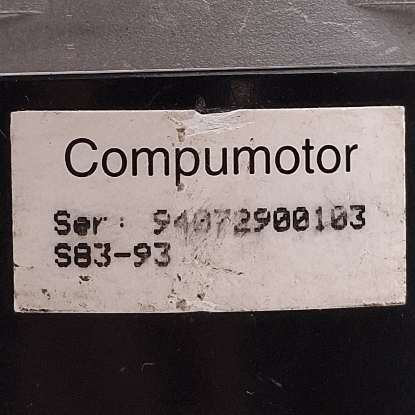 Used Parker S83-93 Stepper Motor, 2-Phase, 1.8°, 300oz-in, ø3/8in Shaft, NEMA 34