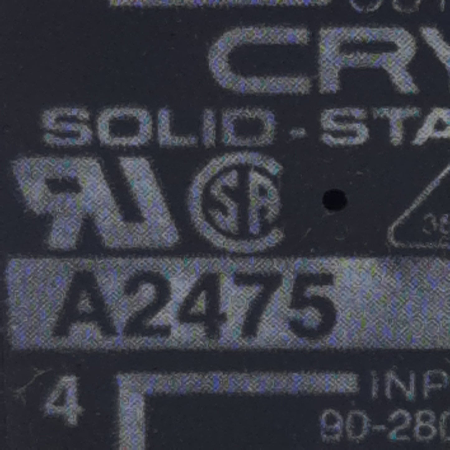 New Crydom A2475 Solid-State Relay, SPST-NO, 90-280VAC In, 75A 240VAC Out