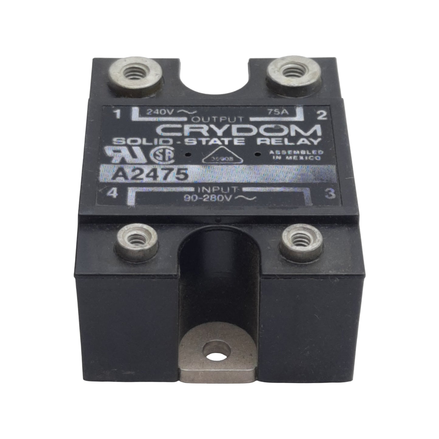 New Crydom A2475 Solid-State Relay, SPST-NO, 90-280VAC In, 75A 240VAC Out
