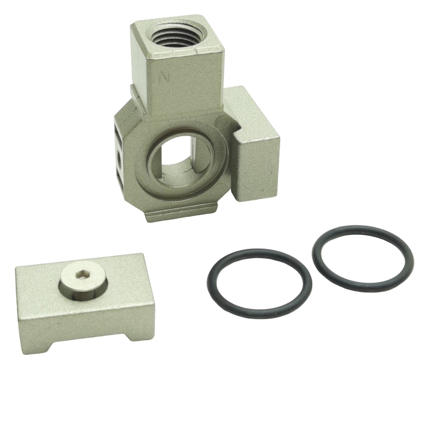 New Lot of 2 SMC Y31-N02 T-Type Spacer For AC-A Series 1/4 NPT Port Thread