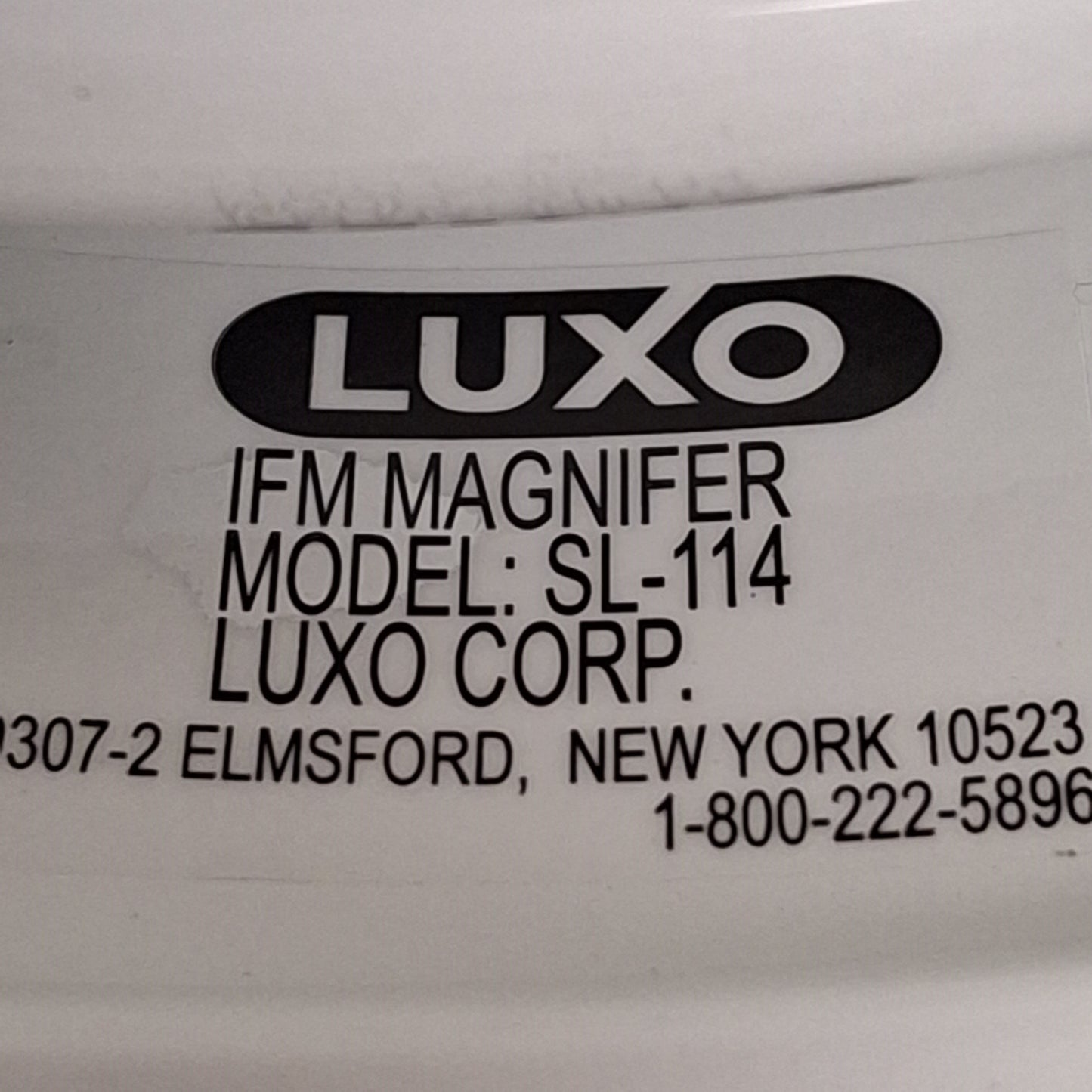 Used Luxo SL-114 IFM Magnifier, 45" Arm, 3 Diopter, 22W Fluorescent, *No Clamp*