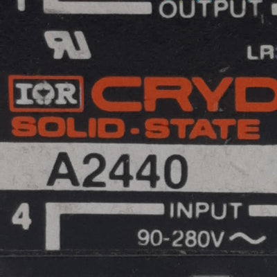 Used  Lot of 2 Crydom A2440 Solid-State Relay, SPST-NO, 90-280VAC In, 40A 240VAC Out