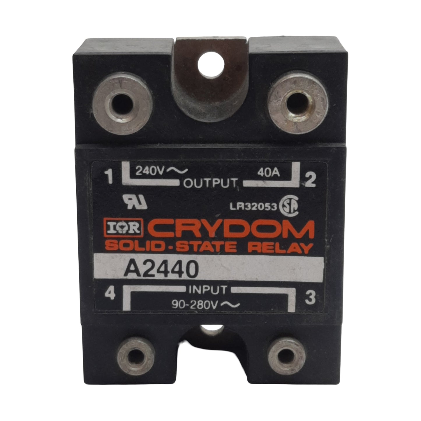 Used  Lot of 2 Crydom A2440 Solid-State Relay, SPST-NO, 90-280VAC In, 40A 240VAC Out