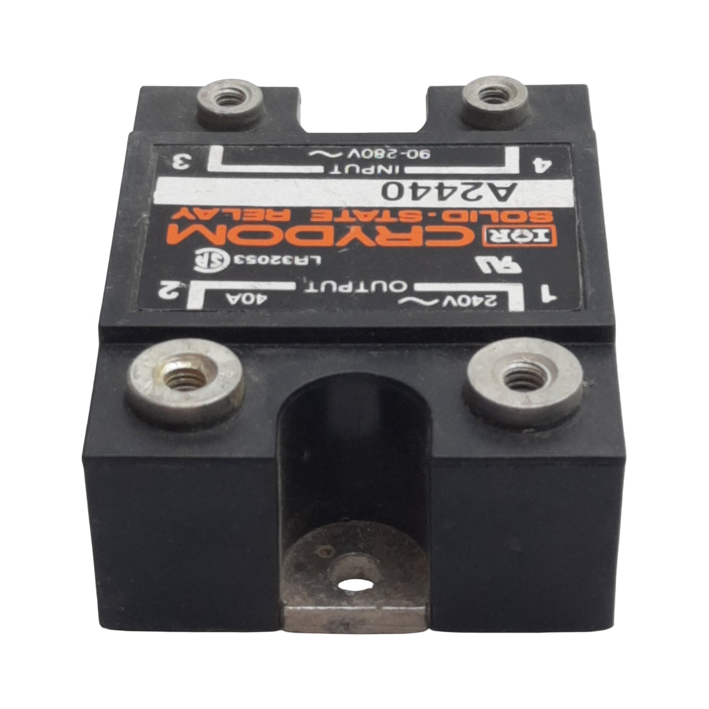 Used  Lot of 2 Crydom A2440 Solid-State Relay, SPST-NO, 90-280VAC In, 40A 240VAC Out