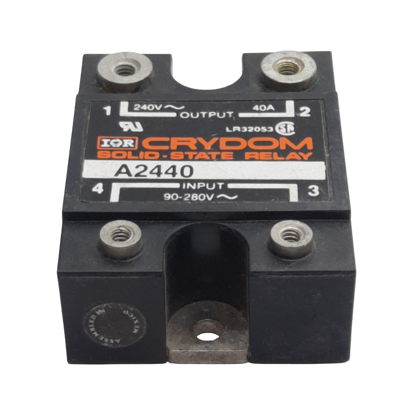 Used  Lot of 2 Crydom A2440 Solid-State Relay, SPST-NO, 90-280VAC In, 40A 240VAC Out