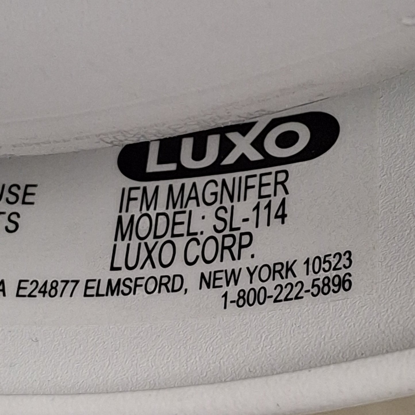 Used Luxo SL-114 IFM Magnifier, 45" Arm, 3 Diopter, 22W *No Light Guard*No Clamp*