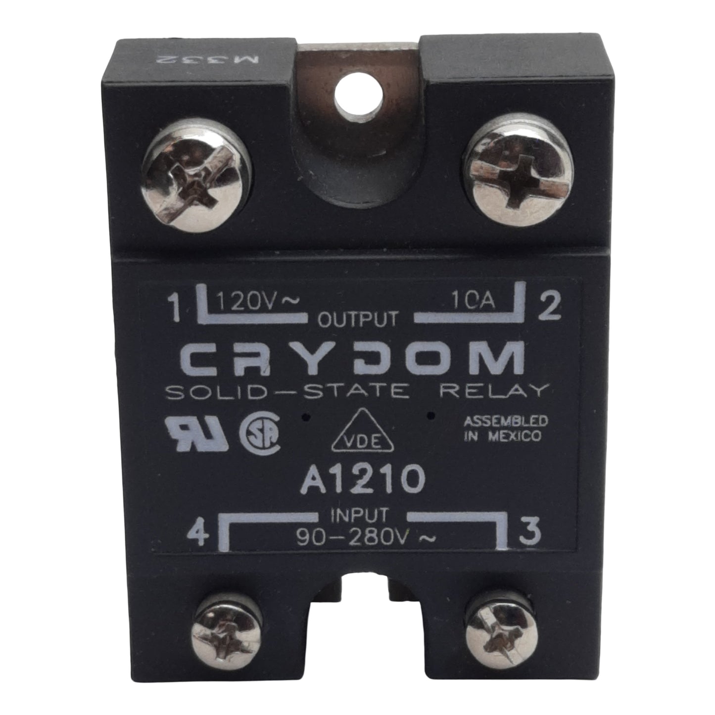 Used Lot of 2 Crydom A1210 Solid-State Relay, SPST-NO, 90-280VAC In, 10A 120VAC Out